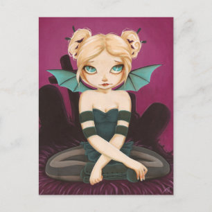 Tad Batty - Carte postale de fée de chauve-souris