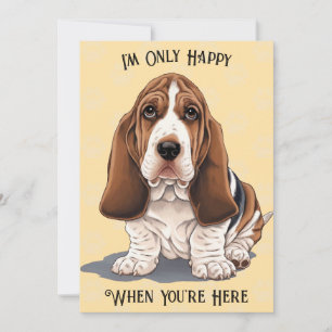 Tad Chiot Carte de voeux Design Miss You Thème