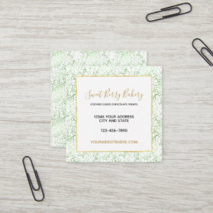 Tadellose Confetti-Punkte mit Gold Quadratische Visitenkarte