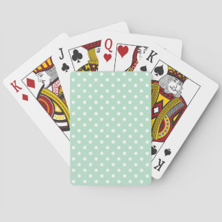 Tadellose grüne Polka punktierte grundlegende Spielkarten
