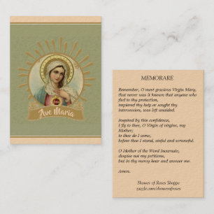 Tadellose heilige Karte Marys Memorare