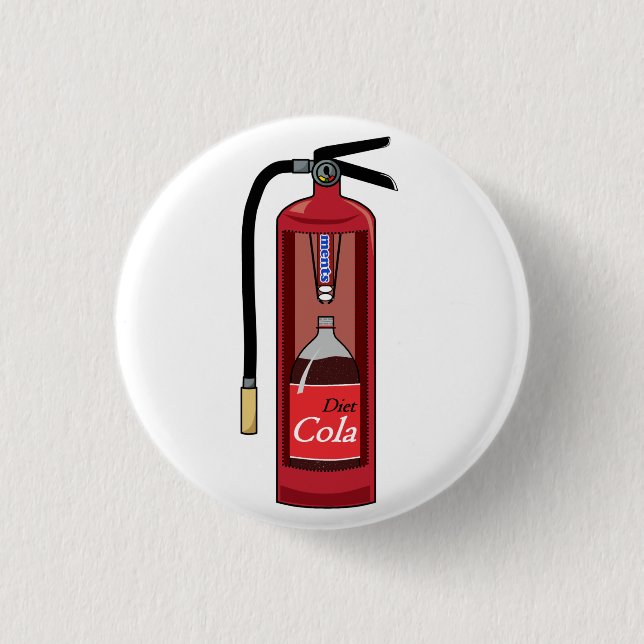 Tadelloser Diät-Kolabaum-Soda-Feuerlöscher Button (Vorderseite)