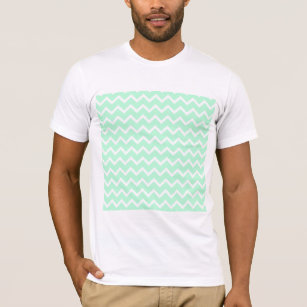 Tadelloser grüner Zickzack-Zickzack Streifen T-Shirt