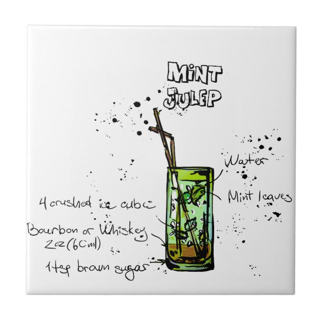 Tadelloser Julep-Cocktail-Rezept Fliese (Vorderseite)