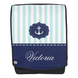 Tadelloser Marine-Blau-Anker-nautischindividueller Rucksack