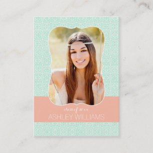 Tadelloser Pfirsich-griechisches Telefonnummerkarte