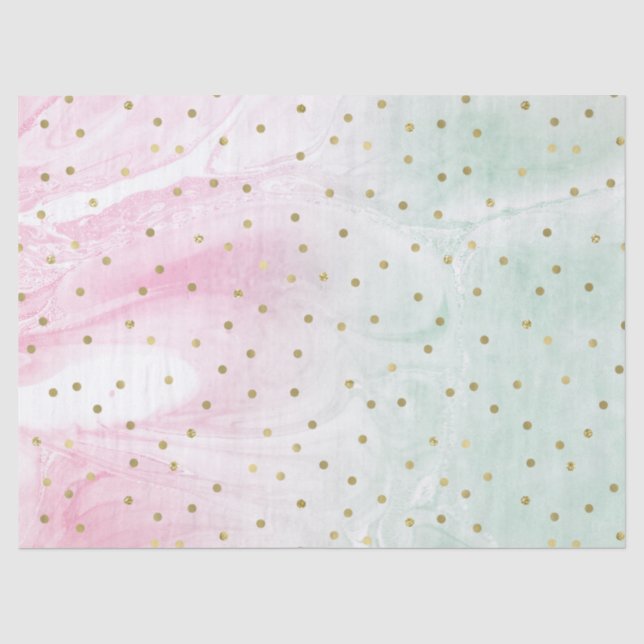 Tadelloser rosa GoldOmbre Confetti Seidenpapier (Vorderseite)