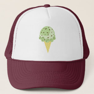 Tadelloser Schokoladensplitter-Eiscreme-Hut Truckerkappe