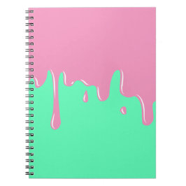 Tadelloser und rosa Schlamm-schmelzendes Notizbuch Notizblock