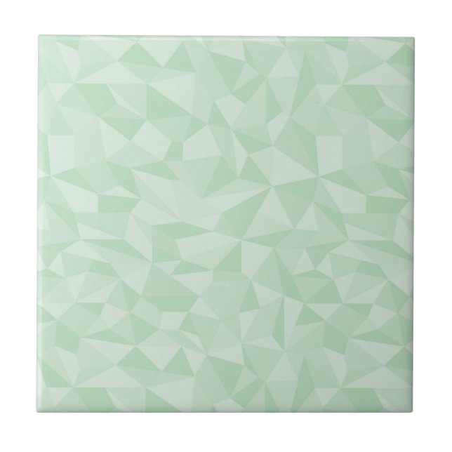 Tadelloses grünes Abstrac Mosaik-geometrisches Fliese (Vorderseite)