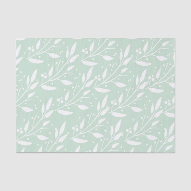 Tadelloses grünes Blumenseidenpapier Seidenpapier (Vorderseite)