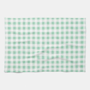 Tadelloses grünes weißes Gingham-Muster Handtuch