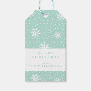 Tadelloses Schneeflocke-Weihnachten Geschenkanhänger