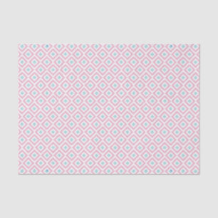 Tadelloses und korallenrotes Ikat Muster Seidenpapier