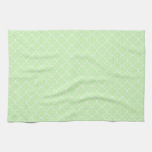 Tadelloses weißes Quatrefoil Küchen-Stoff-Tuch Küchentuch