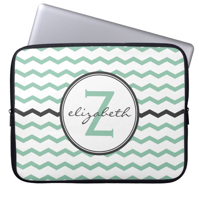 Tadelloses Zickzack Monogramm Laptopschutzhülle (Vorderseite)