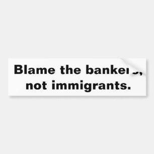 Tadeln Sie die Banker Autoaufkleber