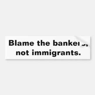 Tadeln Sie die Banker Autoaufkleber