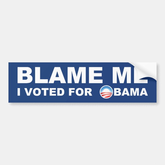Tadeln Sie mich, ich wählte für Obama Autoaufkleber (Vorne)