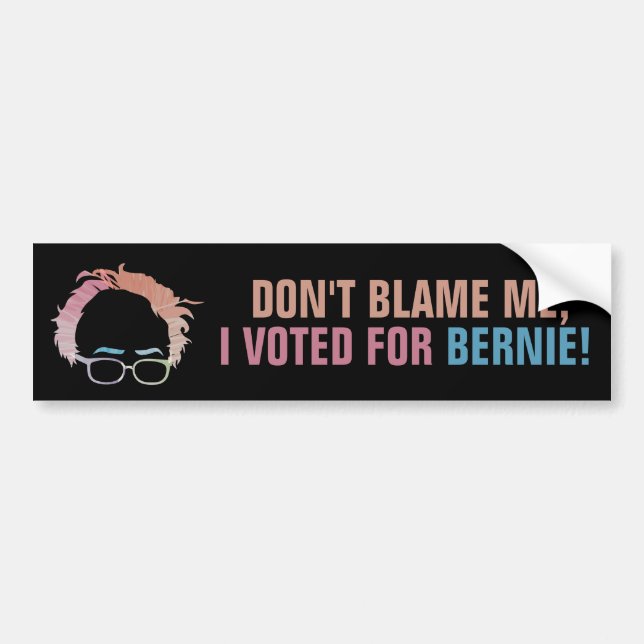 Tadeln Sie mich nicht, ich wählte für Bernie! Autoaufkleber (Vorne)