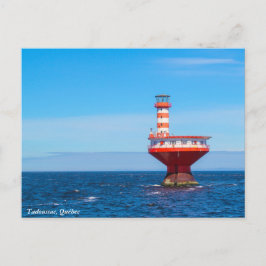 Tadoussac offshore lighthouse, Québec postcard Postkarte