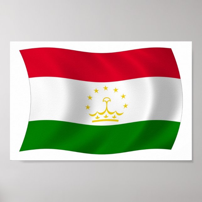 Tadschikistan Flag Poster Print (Vorne)