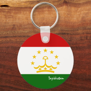 Tadschikistan Flag & Tadschikistan Patrioten / Spo Schlüsselanhänger