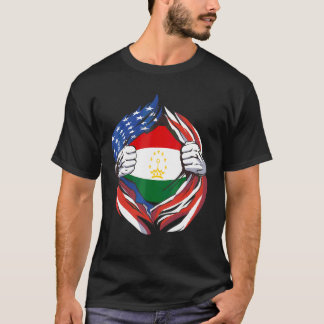 Tadschikistan-Flagge Amerikanisch Stolz Auf Mein T T-Shirt