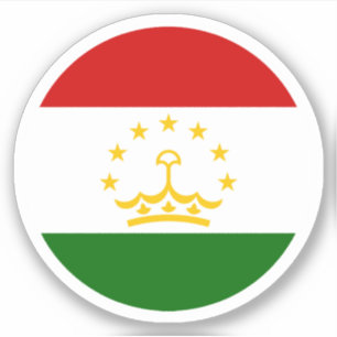 Tadschikistan-Flagge Rund Aufkleber