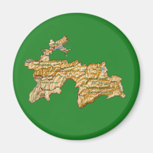Tadschikistan-Karten-Magnet Magnet