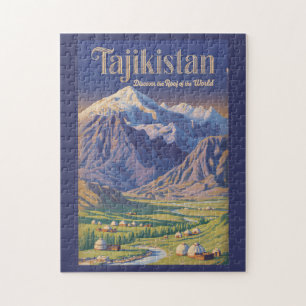 Tadschikistan Landschaft Illustration Reise Kunst
