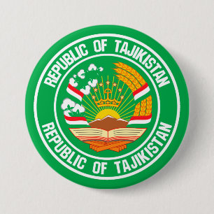 Tadschikistan Runde Emblem Button