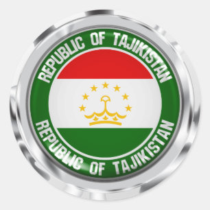 Tadschikistan Runde Emblem Runder Aufkleber