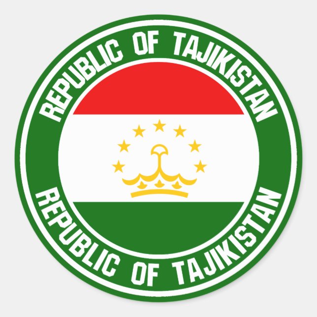 Tadschikistan Runde Emblem Runder Aufkleber (Vorderseite)