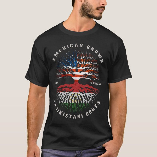 Tadschikistani-Roots-Flagge T-Shirt (Vorderseite)
