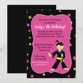 Tae Kwon Do Birthday Einladungen