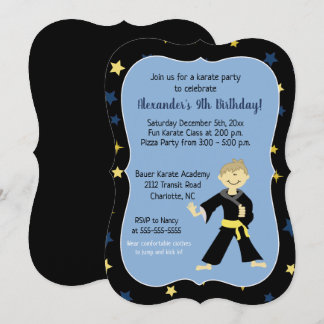 Tae Kwon Do Birthday Einladungen Yellow Belt Boy