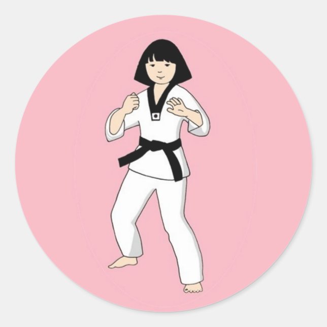 Tae Kwon Do Princess Stickers (Vorderseite)