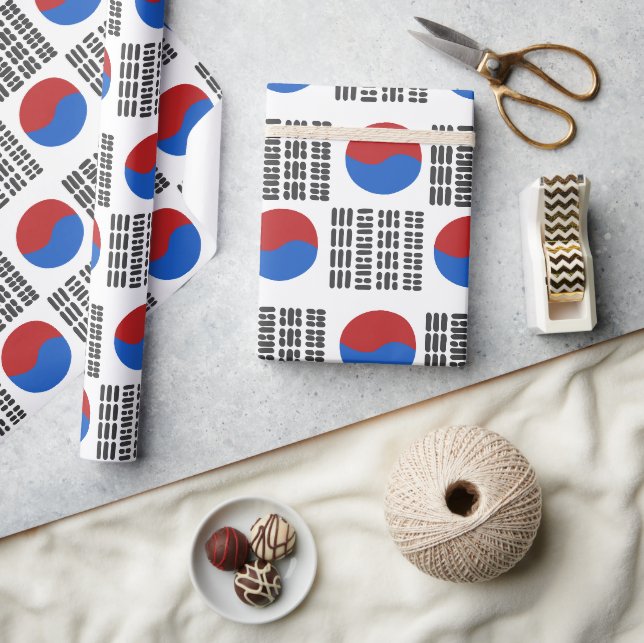 Taegeukgi 태 기 (Koreas Nationalflagge) Geschenkpapier (Kunsthandwerk)