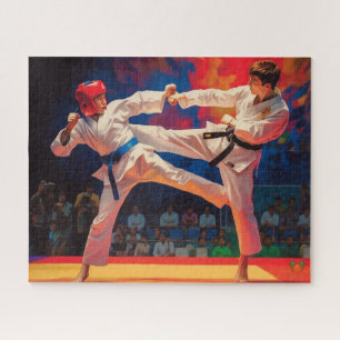 Taekwondo-Absturz: Sparring-Showdown