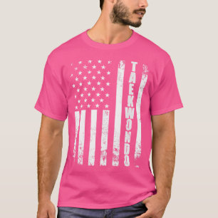 Taekwondo American Flag Usa Patriotic Taekwondo Fi T-Shirt