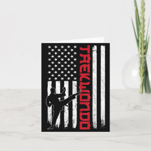 Taekwondo Amerikanische Flagge 4. Juli Kampfsport Karte