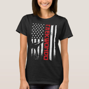 Taekwondo-Amerikanische Flagge Taekwondo-Kämpfer U T-Shirt