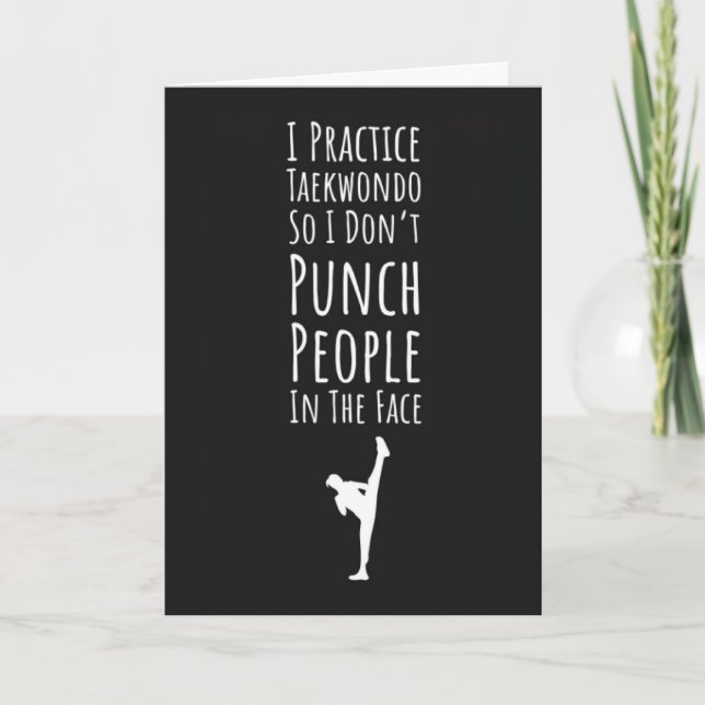 Taekwondo Cards Sport Fighter Training Martial Art Karte (Vorderseite)