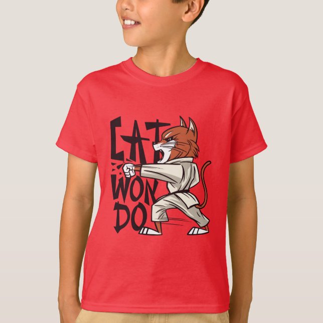 Taekwondo Cat  T-Shirt (Vorderseite)