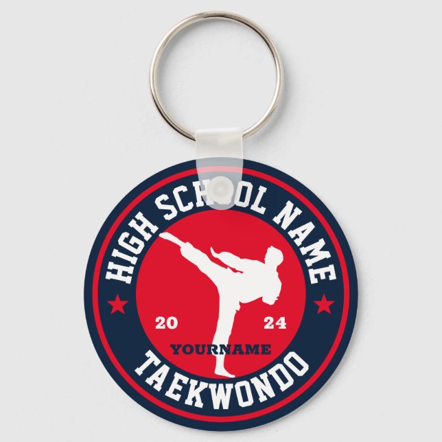 Taekwondo Club Sportliche Kampfkunst - Kundenspezi Schlüsselanhänger (Vorderseite)