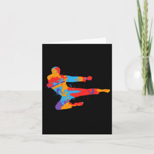 Taekwondo Colorful Martial Arts Men Kids Boys Kara Karte