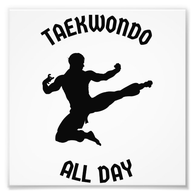 Taekwondo den ganzen Tag Fotodruck (Vorne)