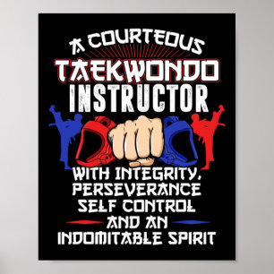 Taekwondo-Dossier 5 Tenets Oath Belt Level Poster