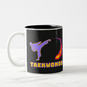 Taekwondo Energy Kick Zweifarbige Tasse